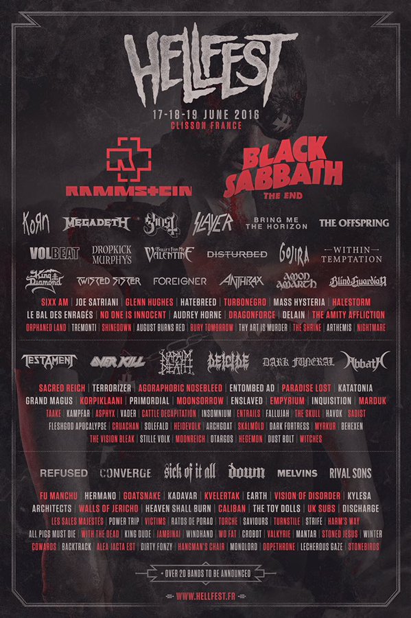 Afiche Oficial HellFest 2016