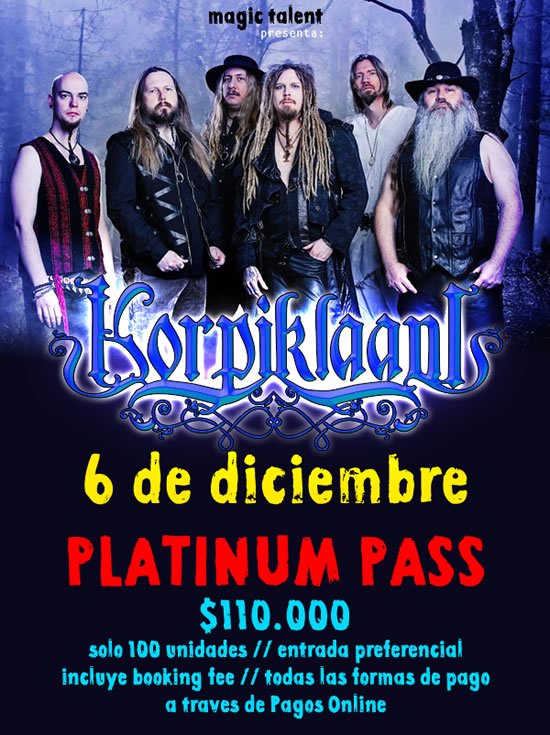 Afiche Korpiklaani en Bogotá