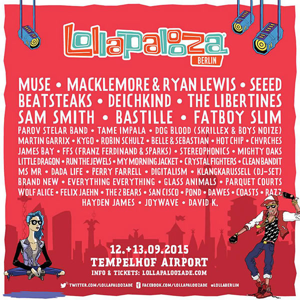 Afiche de Lollapalooza Berlín 2015