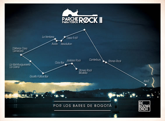 Esta es la ruta del Parche Rock II