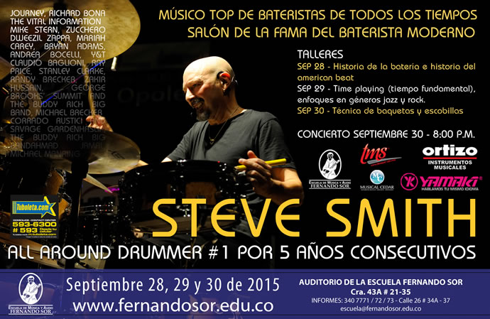 Afiche Steve Smith en Bogotá