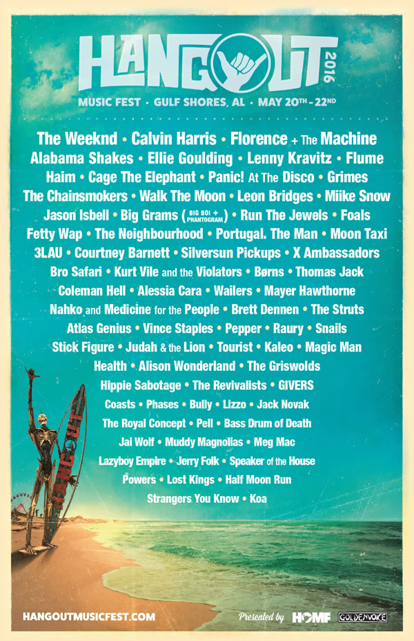 Afiche Hangout Music Festival 2016