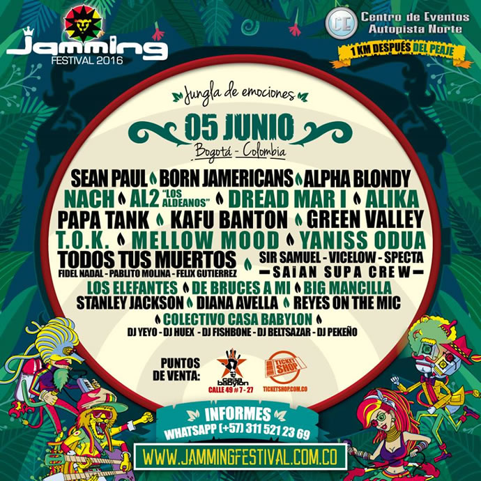 Afiche oficial Jamming Festival 2016