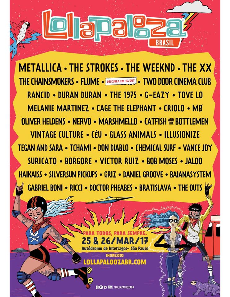 Afiche oficial Lollapalooza Brasil