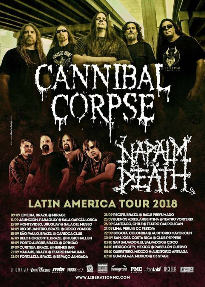 Afiche Oficial Gira de Cannibal Corpse