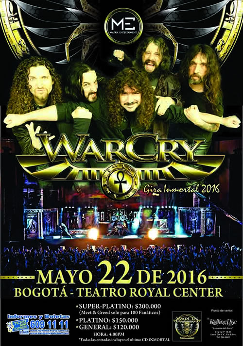 Afiche de WarCry en Colombia
