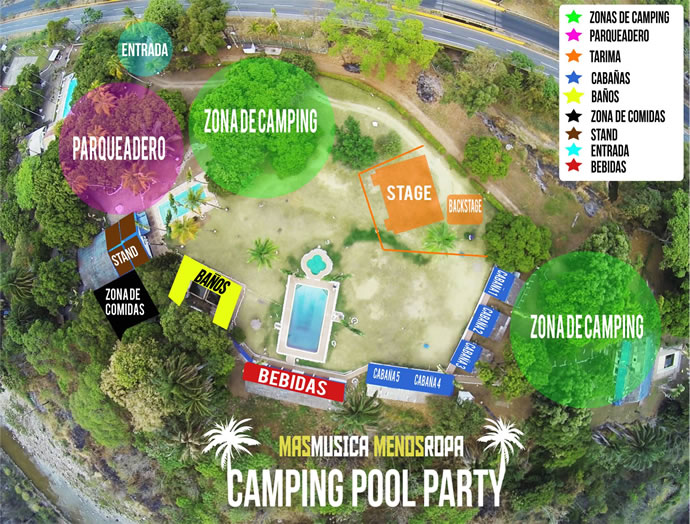 Mapa del Camping Pool Party 2016