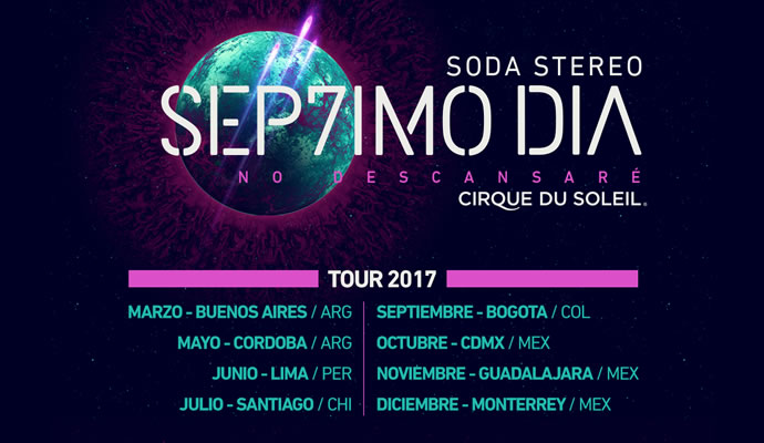 Esta es la programación de la gira latinoamericana del espectáculo Sép7imo Día del Cirque du Soleil