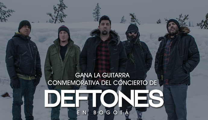 Concursa por la guitarra conmemorativa del concierto de Deftones en Bogotá Concursa por la guitarra conmemorativa del concierto de Deftones en Bogotá
