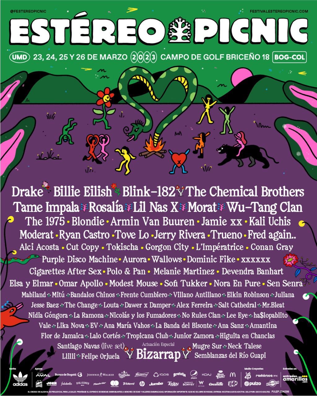 Cartel de Estéreo Picnic 2023