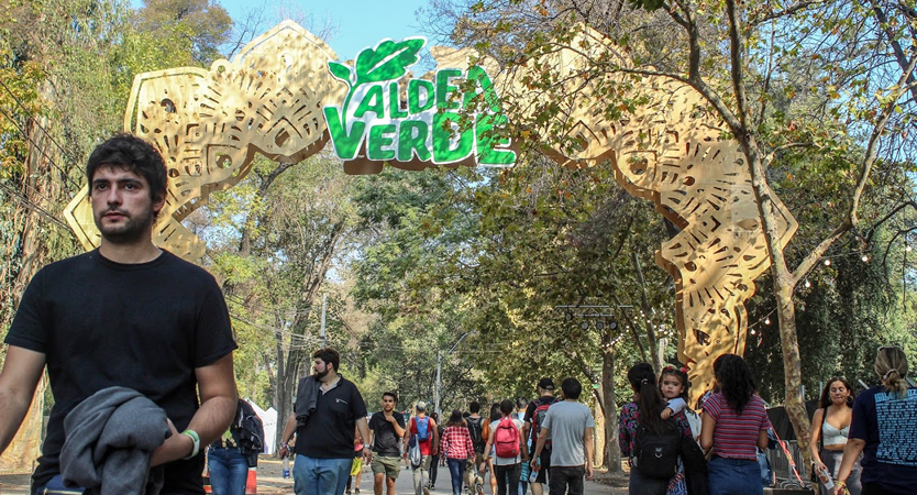 Entrada a la Aldea Verde en Lollapalooza Chile 2019