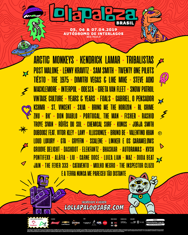 Cartel de Lollapalooza Brasil 2019