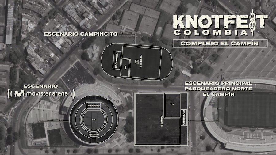 Mapa Knotfest Colombia 2022