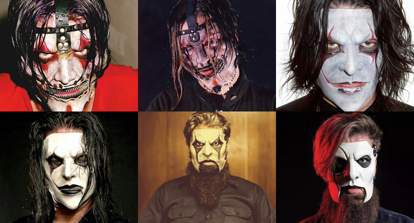 Evolución de máscaras de Jim Root de Slipknot