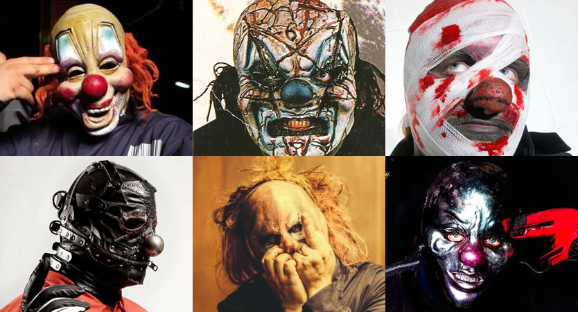 Evolución de máscaras de Shawn Crahan de Slipknot