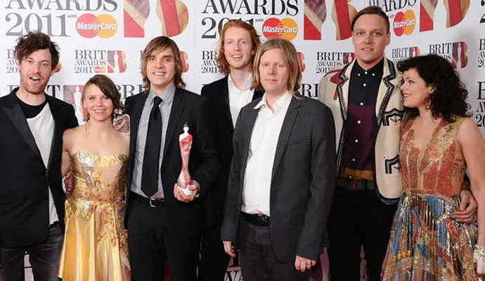 Arcade Fire en los Brit Awards 2011 Arcade Fire en los Brit Awards 2011