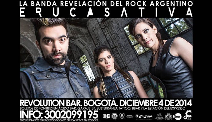 Eruca Sativa se presentará el 4 de Diciembre en Bogotá Eruca Sativa se presentará el 4 de Diciembre en Bogotá