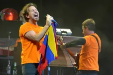 Pearl Jam en su presentación en Bogotá