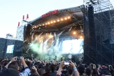 Arch Enemy en el escenario del Knotfest Colombia 2018. Ph. Felipe Rocha