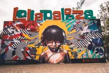 Mural en Lollapalooza Chile 2019