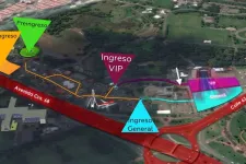 Mapa de ingresos Maroon 5 en Bogotá