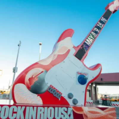 Estatua de Rock in Rio en Las Vegas