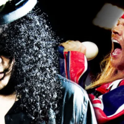 Slash y Axl Rose durante el use Your Illusion World Tour