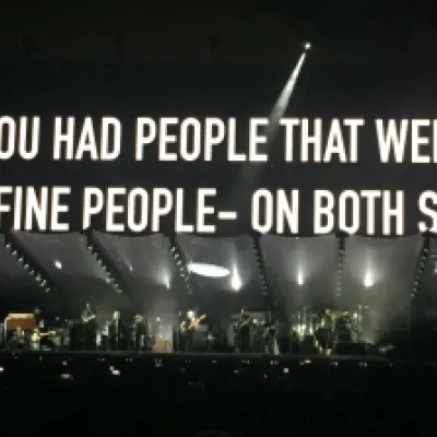 Roger Waters durante su show en Colombia