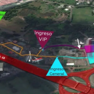 Mapa de ingresos Maroon 5 en Bogotá