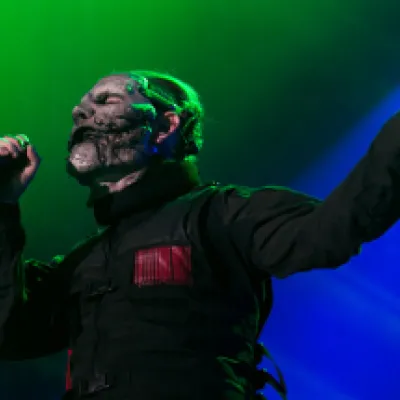 Corey Taylor de Slipknot en su paso por Colombia. Foto: David Micolta