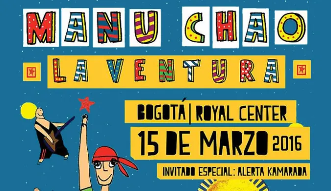 Manu Chao y La Ventura se presentarán en Bogotá el 15 de marzo de 2016