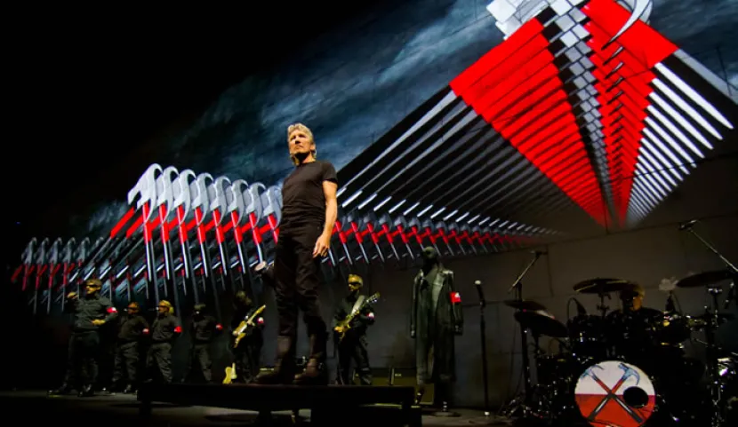 Imagen de Roger Waters durante su gira The Wall