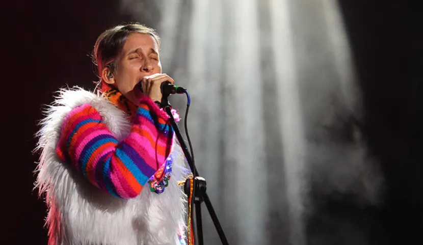 Andrea Echeverry de Aterciopelados en su show en el Cosquín Rock Colombia. Foto: David Martin @orbitarock