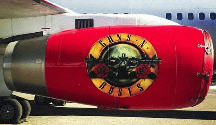 Avión Boeing 757-200 personalizado. Foto: Guns N' Roses Avión Boeing 757-200 personalizado. Foto: Guns N' Roses