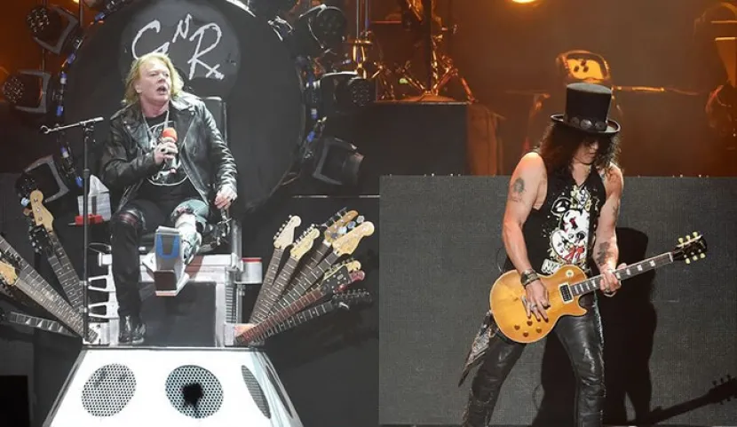 Guns N´ Roses durante su presentación en Coachella 2016