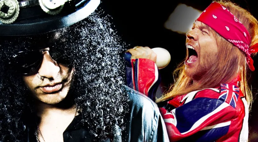 Slash y Axl Rose durante el use Your Illusion World Tour