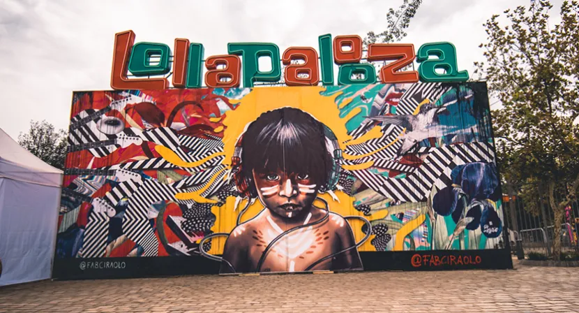 Mural en Lollapalooza Chile 2019 Mural en Lollapalooza Chile 2019