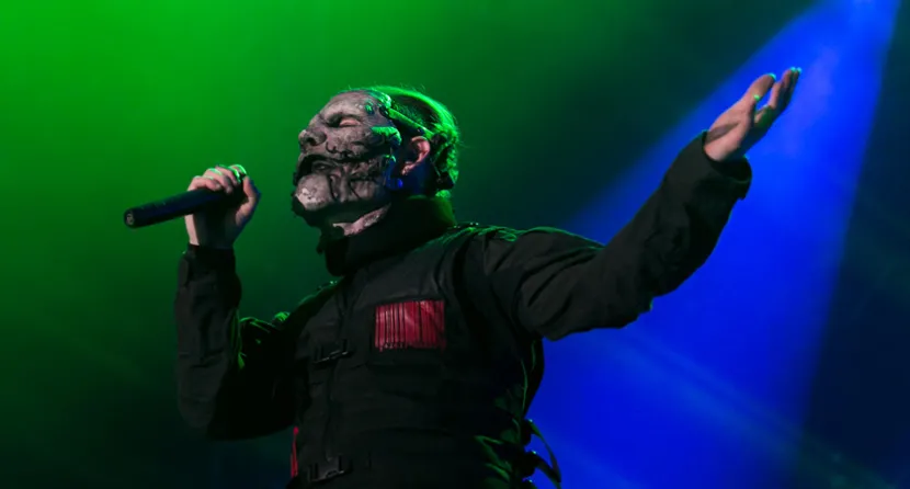 Corey Taylor de Slipknot en su paso por Colombia. Foto: David Micolta