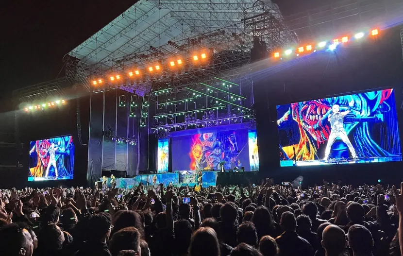 Iron Maiden durante su show en Bogotá Iron Maiden durante su show en Bogotá