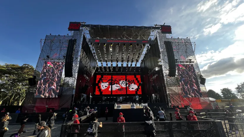 Escenario Plaza durante el show de Carolina Durante en Rock al Parque 2023